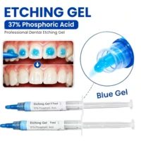 Gel de mordançage dentaire à l'acide phosphorique HV 32%/35%/37% Agent orthodontique pour collage par photopolymérisation avec aiguilles Qualité dentaire 2