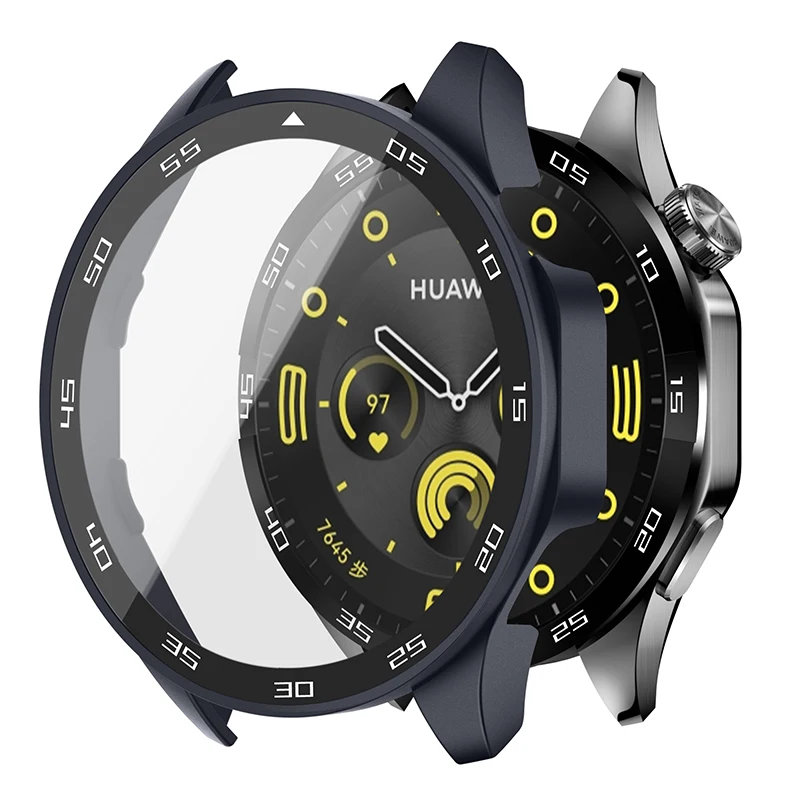 Premium Glass Protective Hard Case for Huawei Watch GT4 - Full Cover Accessory
