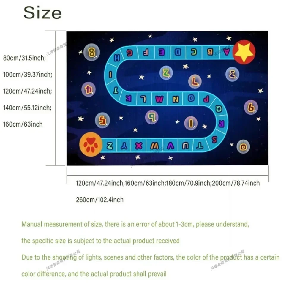 100x160cm Non-slip Baby Play Mat Kids Traffic Map Parking Lot Map Mats for Baby Toys Early Education Carpets Crystal Velvet Rugs