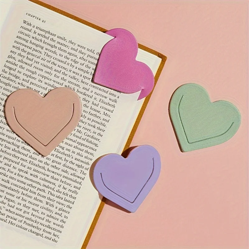 文房具・ステーショナリー Butter heart bookcover set leather-heart-bookmark-set-