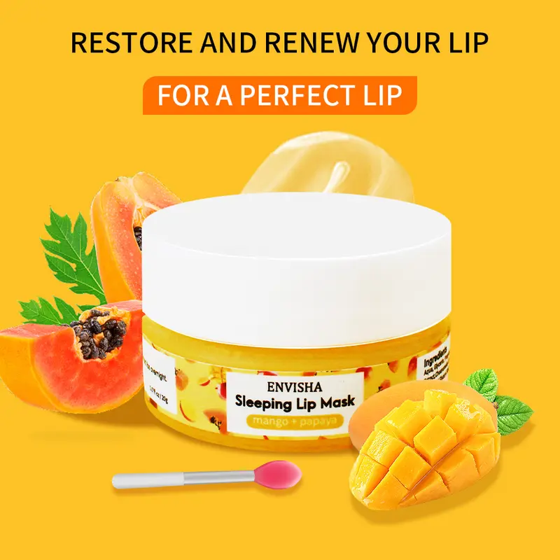 ENVISHA Mango Lip Sleep Mask Night Sleeping Maintenance Moisturizing Fade Lip Lines Nourishing Lip Balm Skin Care Beauty Health - Image 5