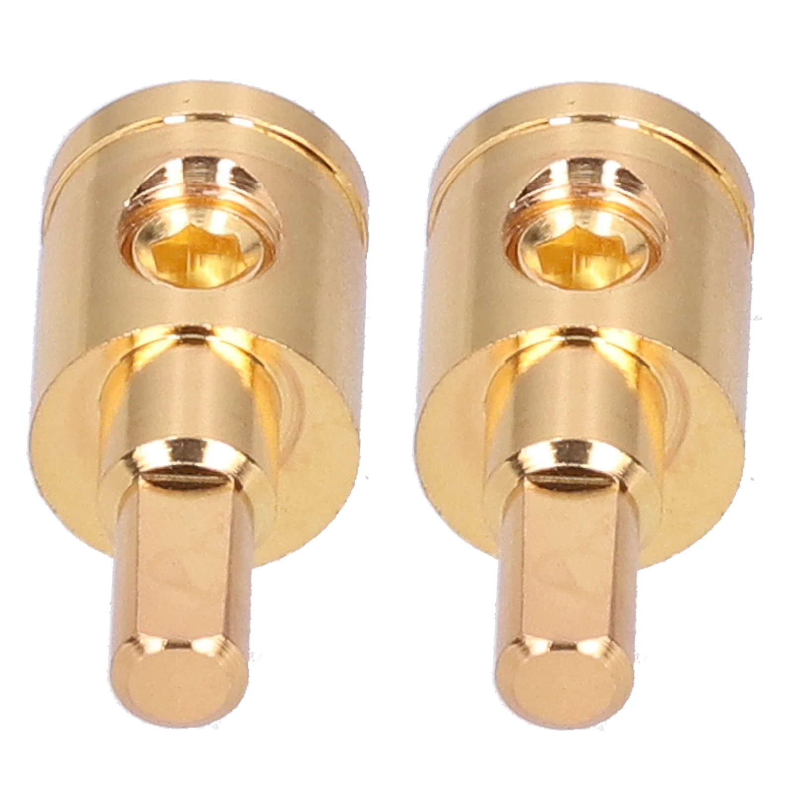 Cable Reducer Wire Reducer 0GA Wire Terminal Connector Pure Copper Gold-Plated For Car Audio Amplifier Modification