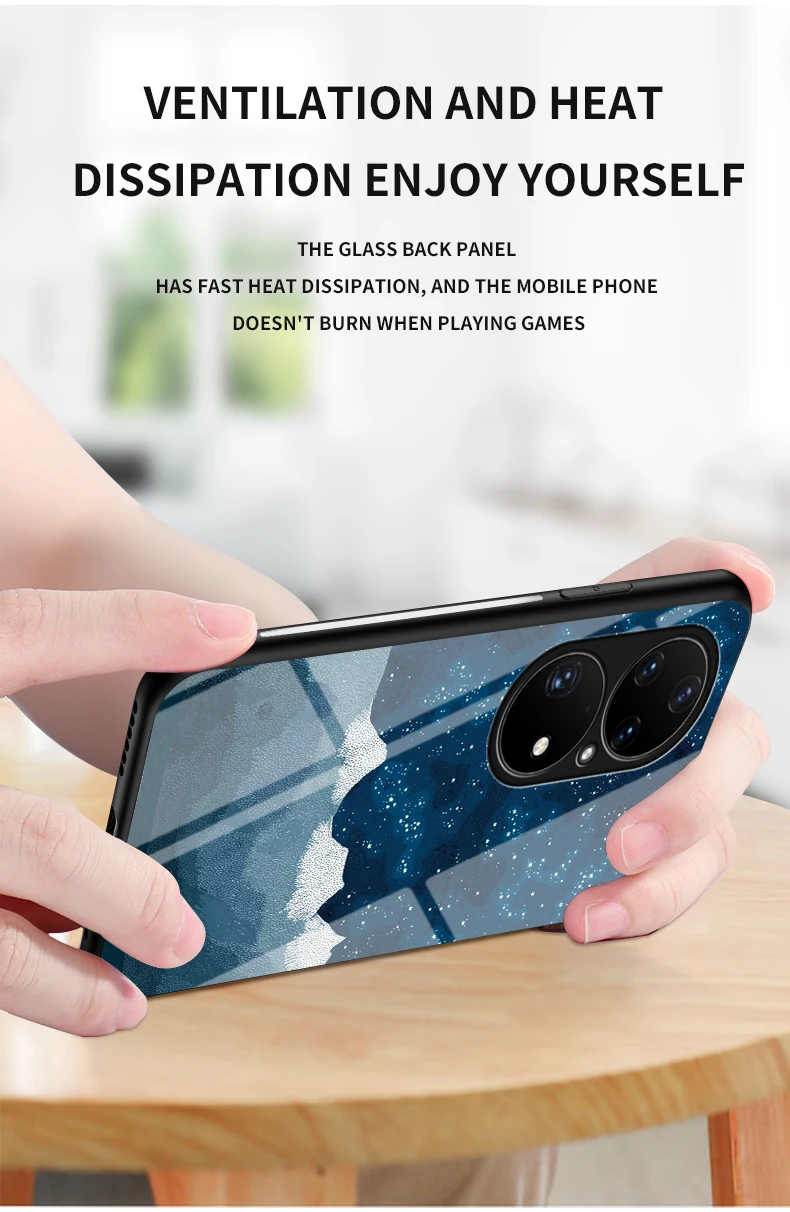 Coque en verre trempé Declareyao pour P9 P10 P20 P30 P40 Lite Declareyao Coque de luxe en verre trempé pour Huawei P9 P10 P20 P30 P40 P50 Pr_voghion.com