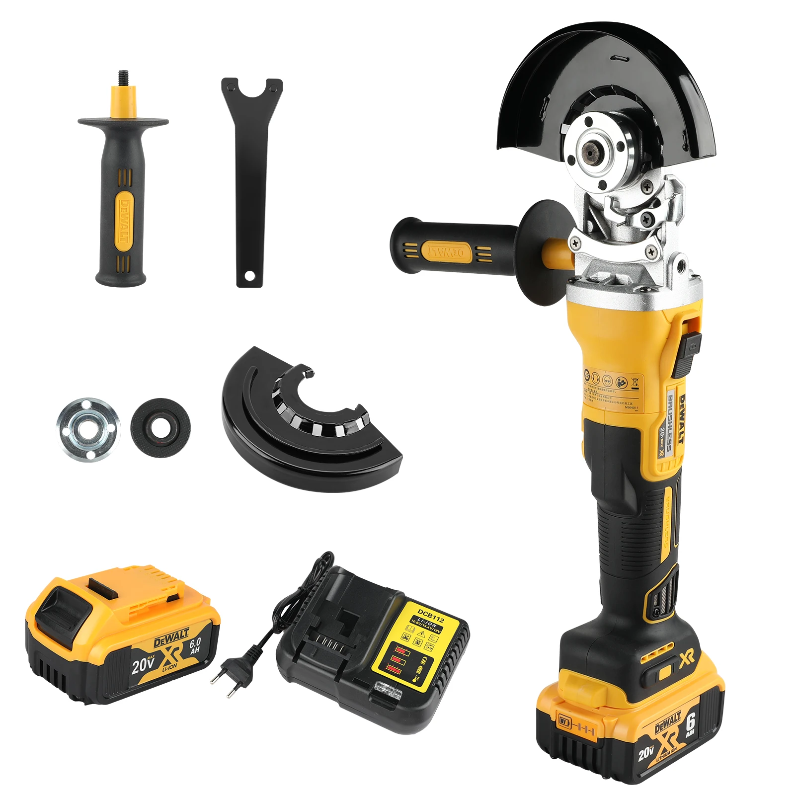 DEWALT Brushless Angle Grinder DCG405FN 125mm Portable Wireless Impact Polisher 9000 RPM Cordless Cutting Machine 20V Power Tool