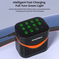 PHOMAX New 12-slots LCD Fast Charger & Rechargeable Battery,1.5V AA 4200mWh & AAA 1110mWh Lithium Battery  For Remote Mouse Toys 3