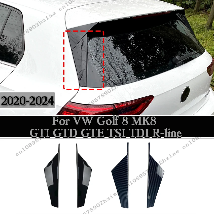 Heckscheiben-Seitenspoilerflügel für Volkswagen VW Golf 8 MK8 GTI GTD GTE TSI TDI R-Linie 2020–2024 Canards Splitter Tuning Trim