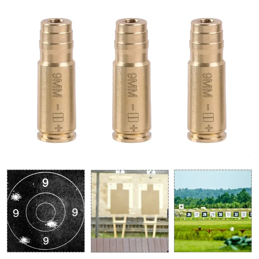 Red Dot Laser Brass Boresighter 9MM CAL.308 .223 30-06 .45 7.62x39 .270 Cartridge Boresight for Rifle Scope Hunting Accessories