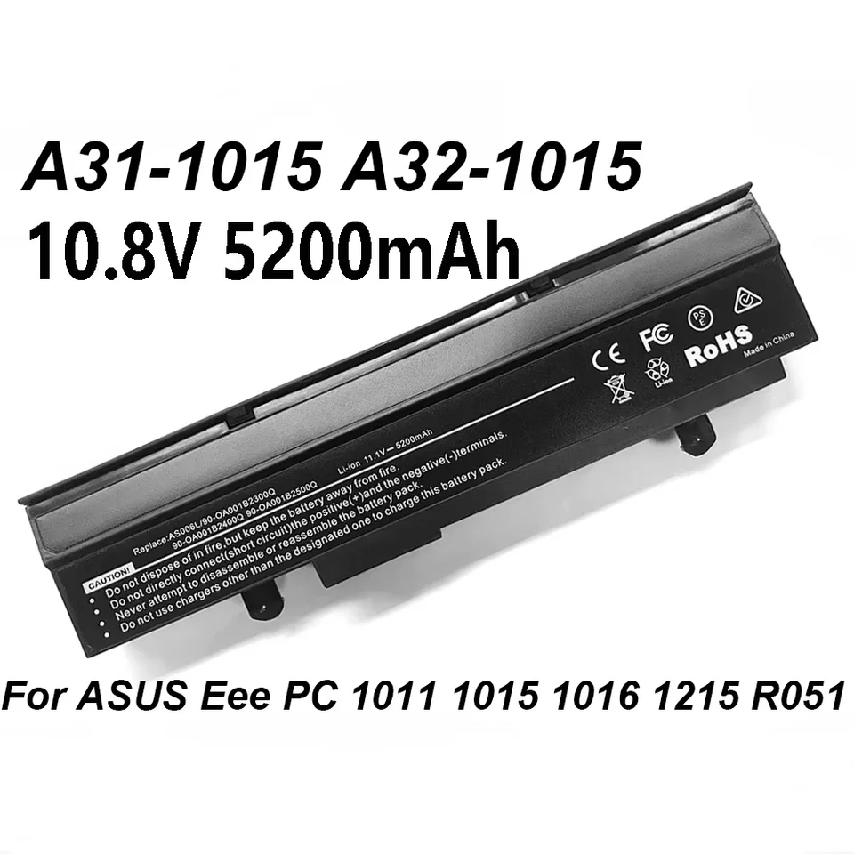BATTERIA 4400mAh vhbw nero per ASUS Eee PC RO52 Serie, ASUS Eee PC
