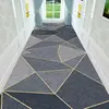 Simple Gray Long Corridor Carpet Non-slip Modern Home Decoration Stair Soft Mat Washable Hotel Corridor Rug Doorway Floor Mats 4