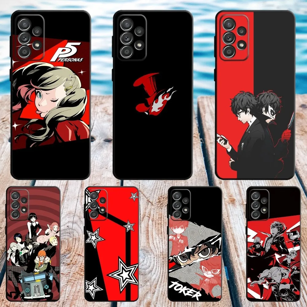 Custodia Per Telefono Game P5 P-Persona 5 Per Samsung S21,S22 Ultra,S20,S30 Plus,S22 Plus,S23,S30 Ultra 5G Cover In Silicone