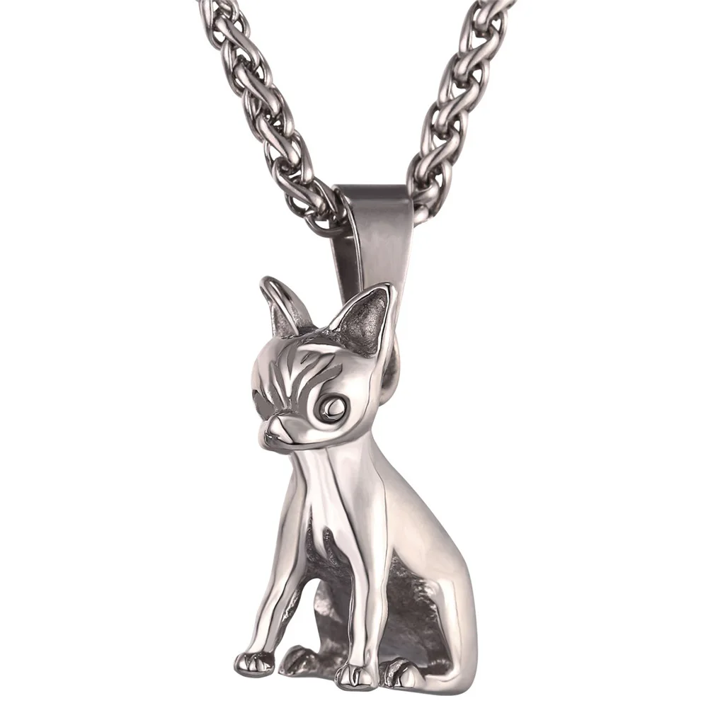 ChihuahuasDogNecklaceGoldColorStainlessSteelPendantNecklaces