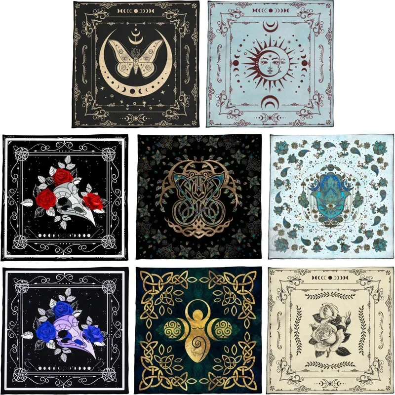 Tablecloth Cover Divinations Tablecloth Moon/Butterfly/Flower Tarot Cards Altars Board Game Accessories