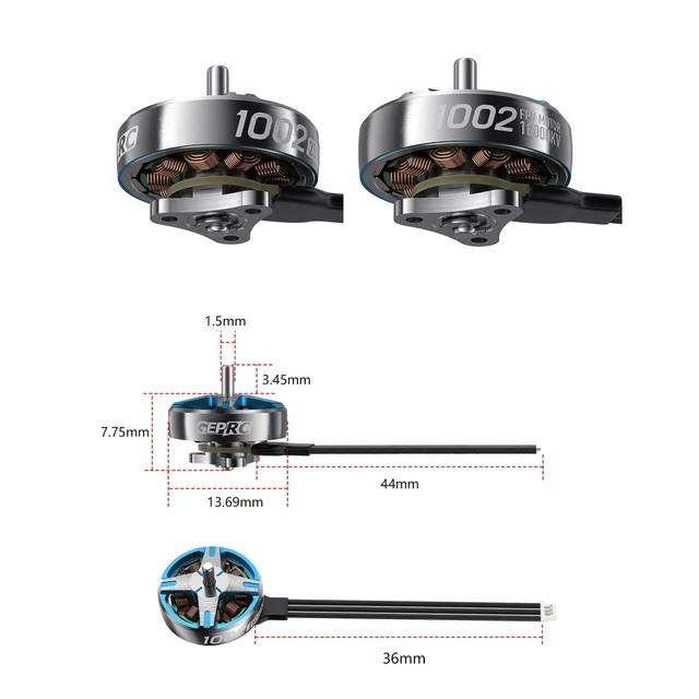 GEPRC SPEEDX2 1002 25000KV/18000KV Brushless Motor for 1.6-2 inch FPV Drone Replacement Accessories Engine 6