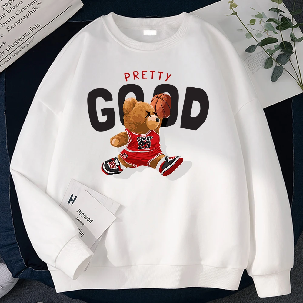 【CPGN STUDIO】23FW★ CHAT Teddy Raglan Sweatshirt Casualwoman Pullovers Champ 23 Teddy Bear With Pretty Good