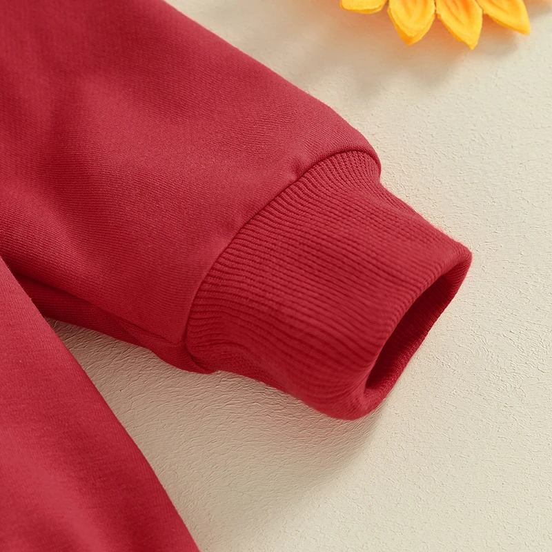 

Newborn Baby Boy Girl Valentine s Day Outfits Long Sleeve Solid Color Romper Infant Oversized Spring Clothes