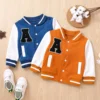 American Baseball Jersey Loose Plush Letters Embroidered New Casual Jacket Two-color Splicing Suitable for Autumn and Winter