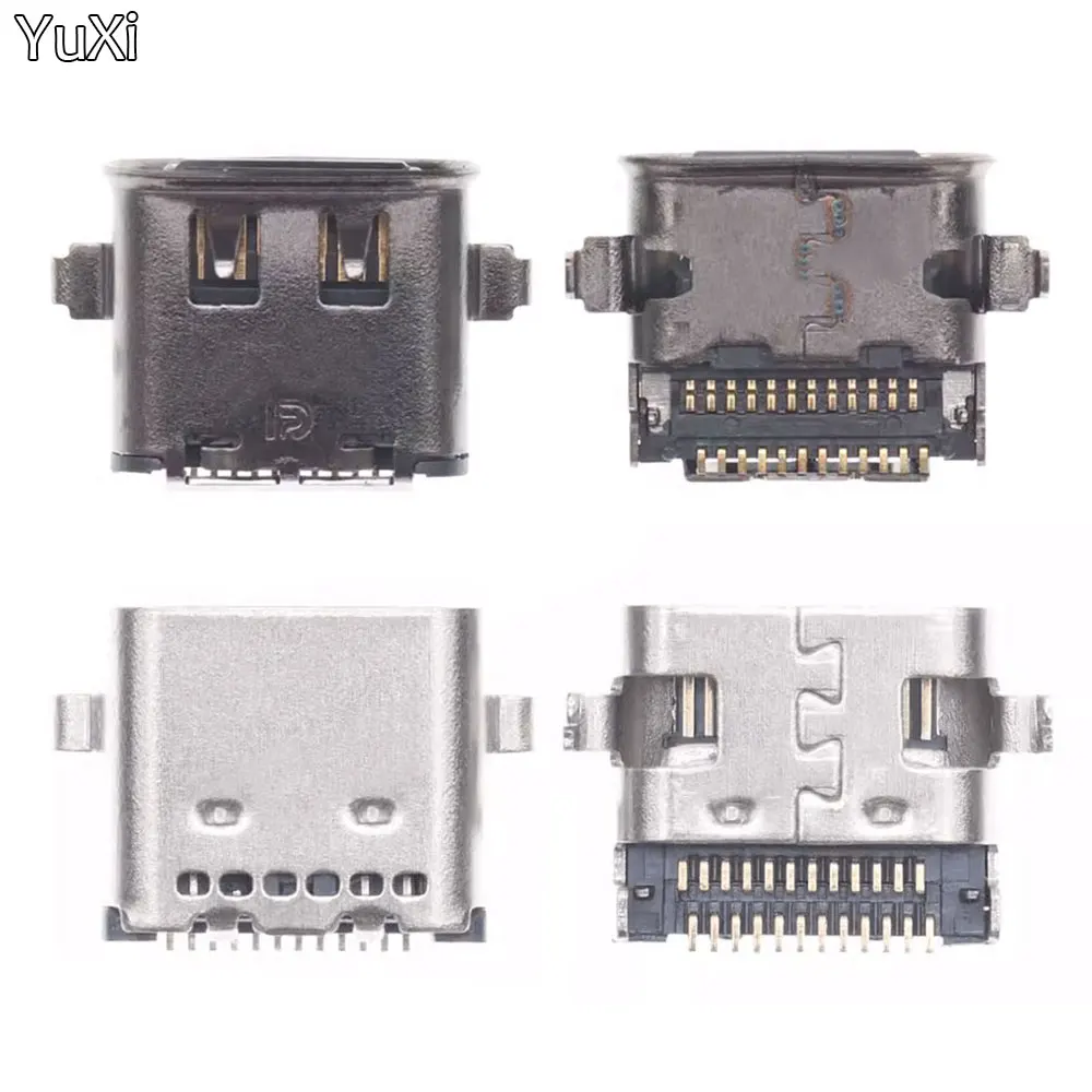 2Pcs Typ C Jack 24Pin USB Lade Port Stecker Buchse Stecker Für Lenovo T480 T580 L480 L580 L490 24P USB-C Power Interface