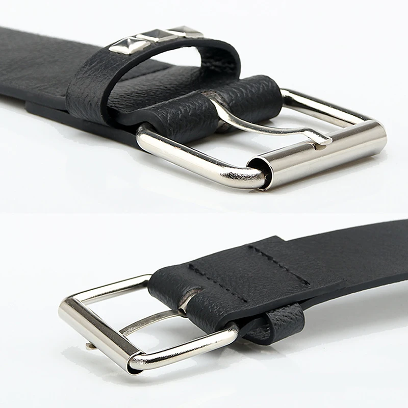 Rivet Decorative Belt Black Spice Girl Punk Unisex Personality Accessories Men And Women Jeans Belt Fashion Leather Gifts