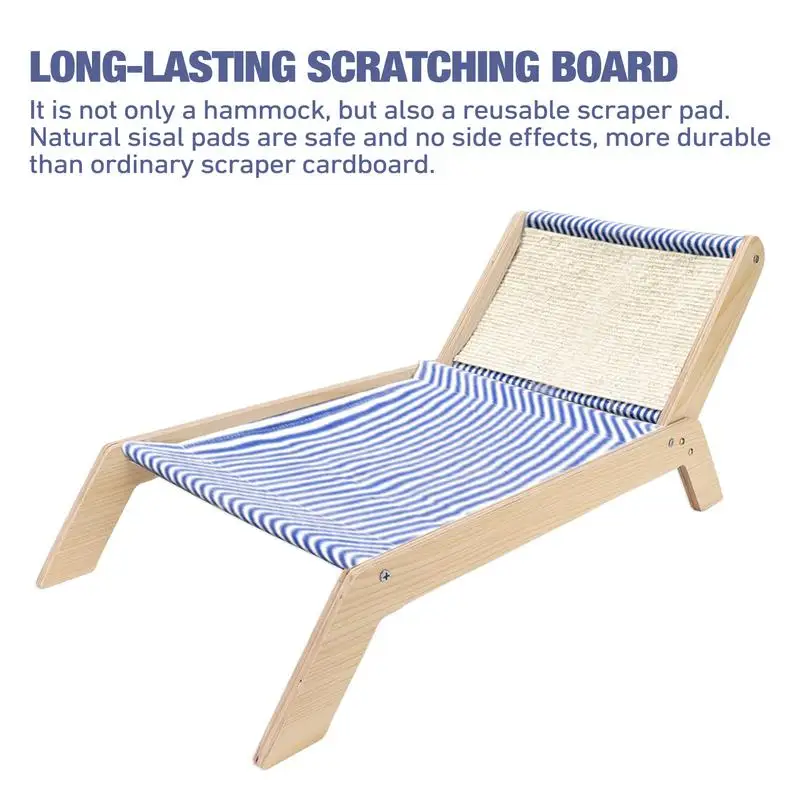 

Cat Beach Chair Summer All Seasons Elevated Cat Bed With Sisal Scratcher For Cat Outdoor Indoor Beach Chair