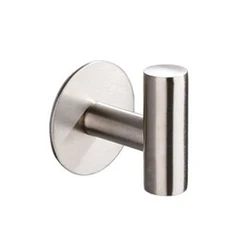 Heavy Duty Stainless Steel Adhesive Wall Hook for Bathroom, Kitchen, and Garage (Silver)
