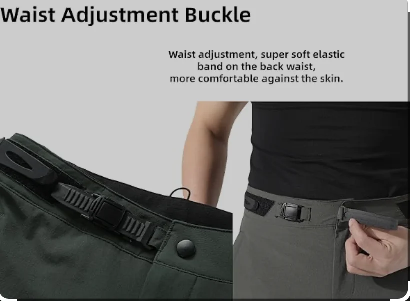 Buckle Waist Adjustable Bike Pants