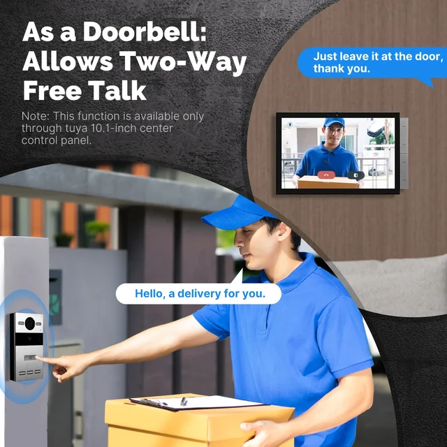 MOES Tuya Access Control System Door Station Intercom Unlock Door Electronic Gate Opener Work With 10.1Inch Center Control Panel 2