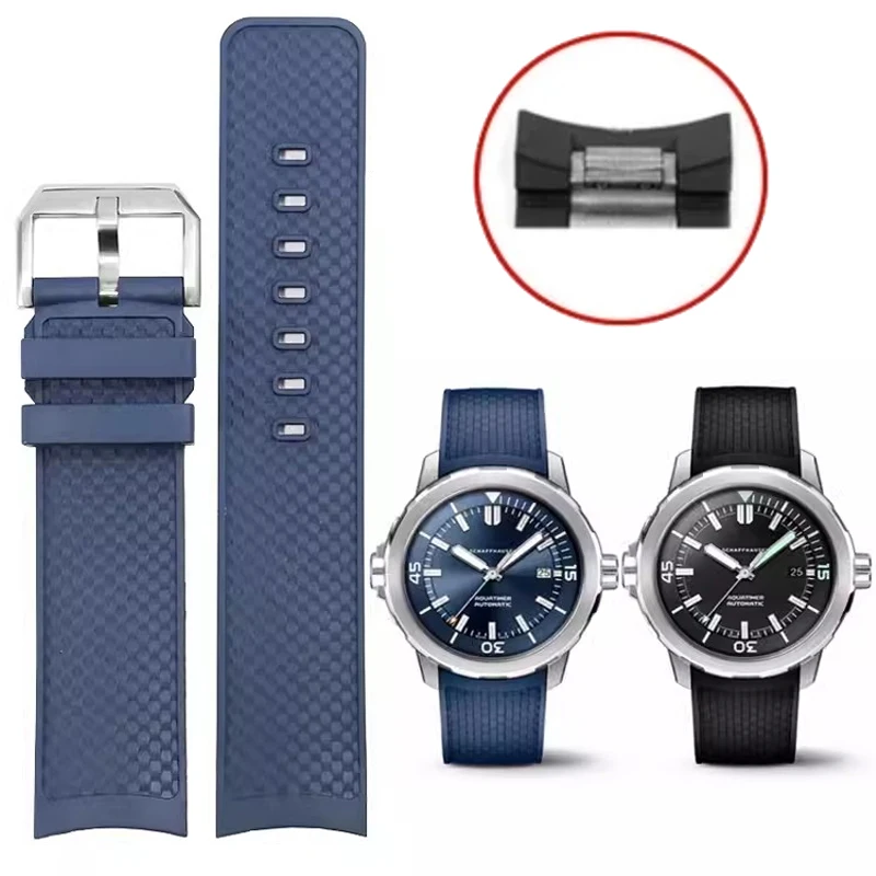 Cinturino Per Orologio A Sgancio Rapido Da 22Mm Per Iwc Aquatimer Iw356802 Iw376705 Iw376710 Iw376803 Cinturino Con Cinturino In Fluorurbber Serie