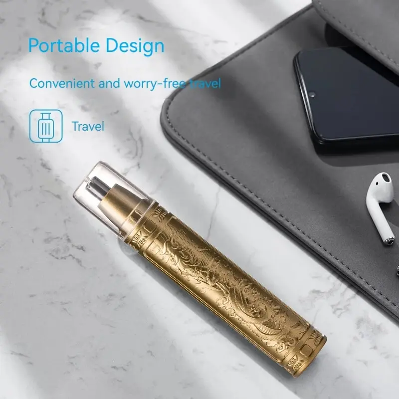 Nose Hair Trimmer Golden Dragon And Phoenix Clear Nostrils Small Convenient Washing Knife Head Unisex