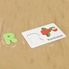 Children's Wooden Toys English Letter Cognitive Card Baby Enlightenment Early Education Fruit And Vegetable Puzzle Game Gift 6