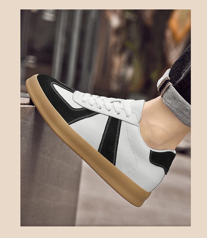 Elevator Sneakers For Women&Men Shoes Genuine Leather Height Increasing Shoes Lace Up Trainers Ladies Flat Shoes For Men