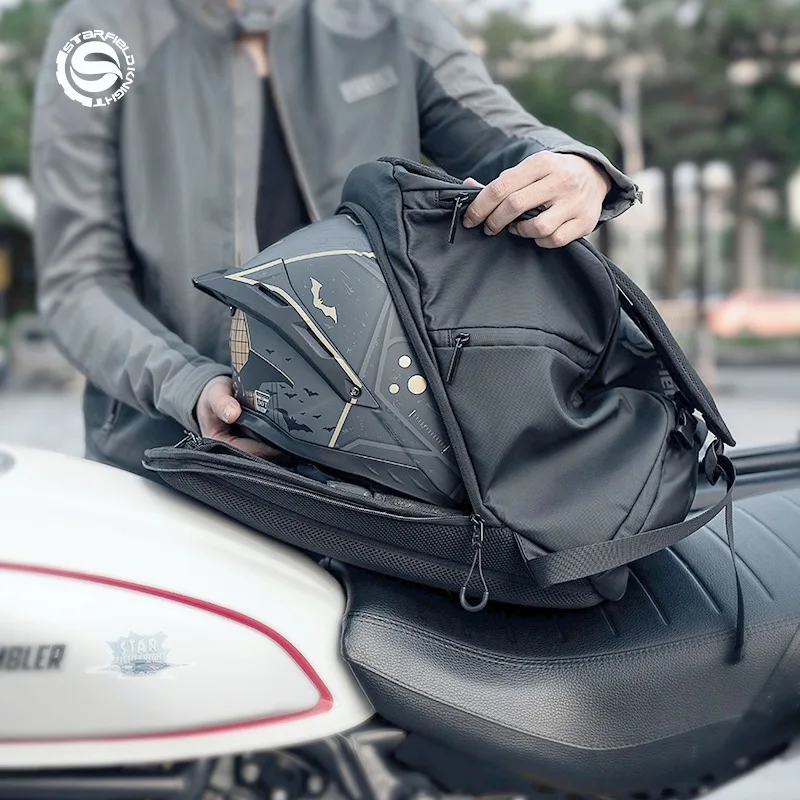 Motorcycle Backpack Large Capacity Shoulder Bag Locomotive Bag Riding Equipment Full Helmet Multifunctional Waterproof Bag