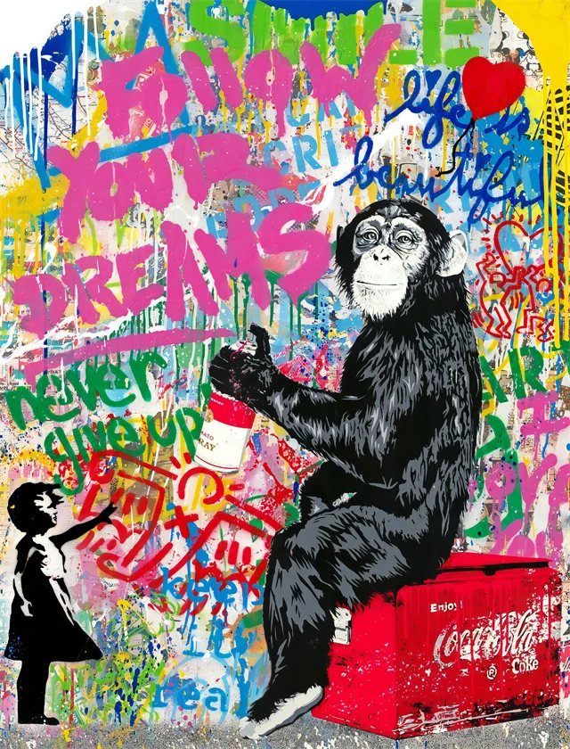 Contemporary Urban Graffiti Canvas Art Print - Home Decor Poster