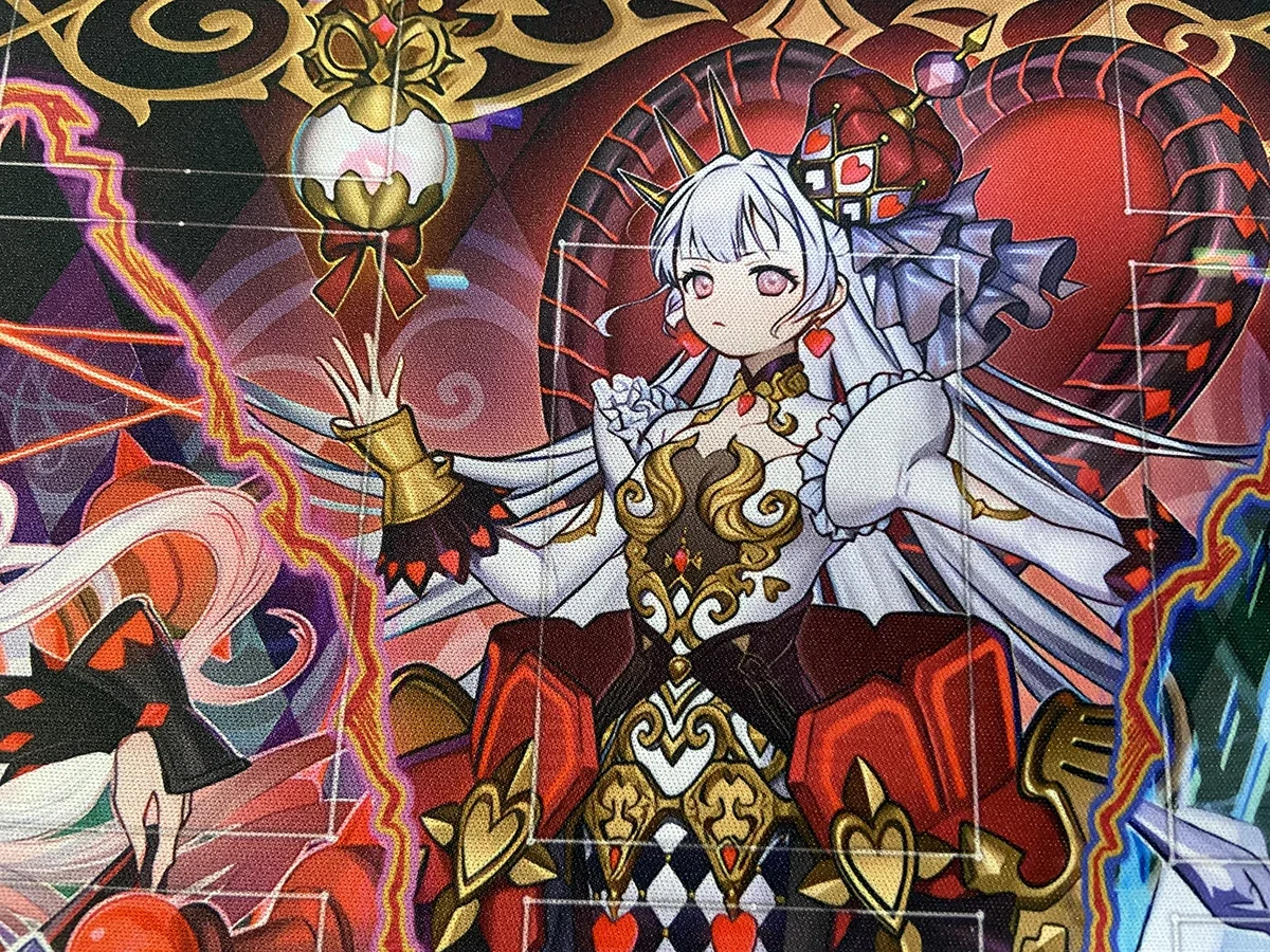 YuGiOh Playmat M∀LICE Q HEARTS OF CRYPTER Mat RED RANSOM TCG CCG