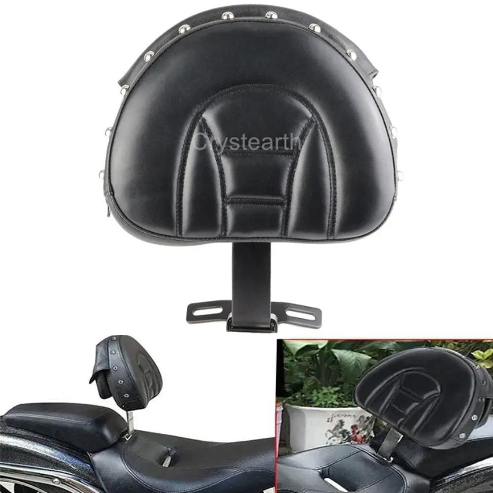

Black Backrest Adjustable Plug In Driver Rider Seat Cushion Pad For Harley Fatboy Heritage Softail 2007-2018 2014 2015 2016 2017