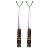 2X Disc Golf Retriever Telescoping Disc Golf Grabber Durable Stainless Steel Disc Golf Retrieving Device Retrieve Discs 1