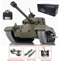 HENG LONG M26 Pershing RTR RC Tank 3838 1/16 Scale 7.0 Upgraded Metal Tracks Gearbox Idler Remote Controller Toys TH17304-SMT4 1