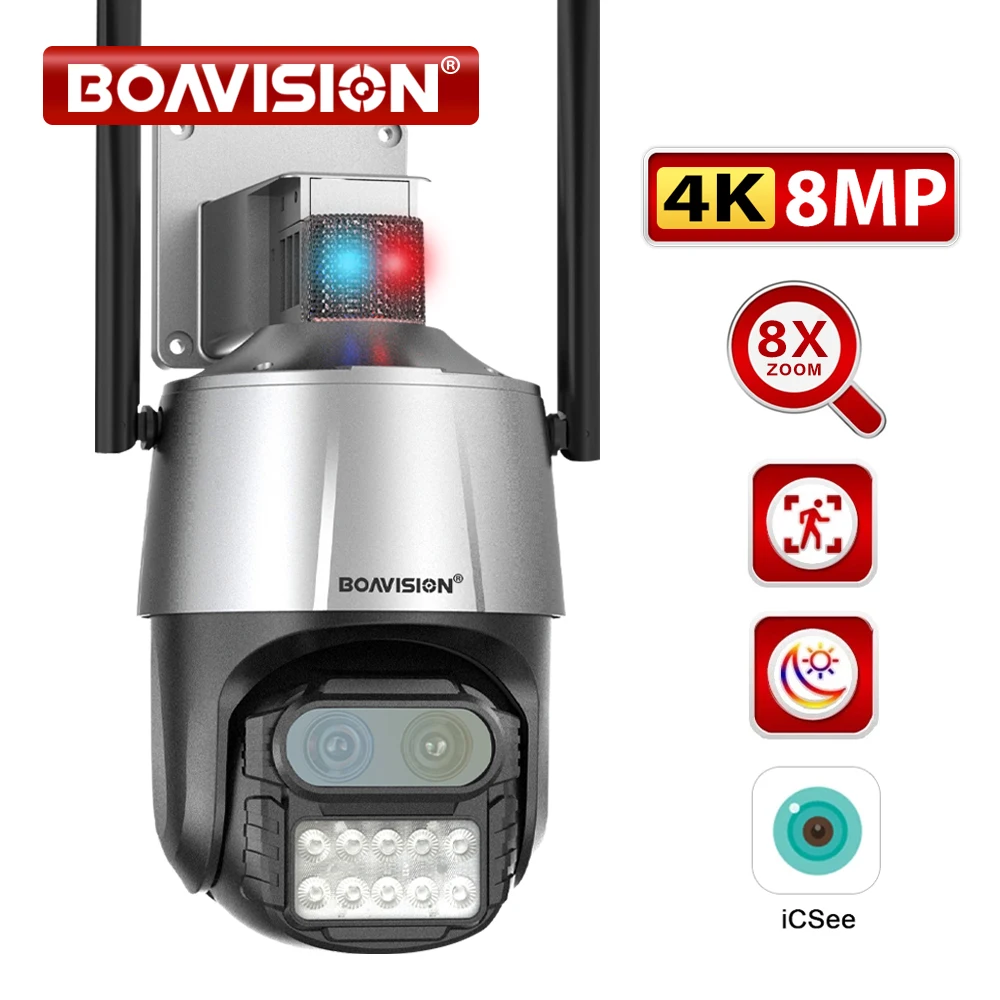 BOAVISION-Outdoor-Wifi-Camera-HD-8MP-4K-Dual-Lens-8X-Digital-Zoom-PTZ ...