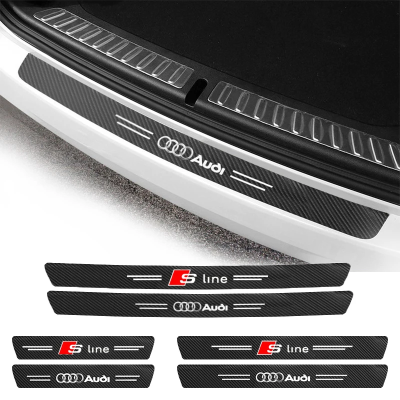 Carbon Fiber Car Door Sill Protector Sticker - Anti-Scratch Decal Accessory