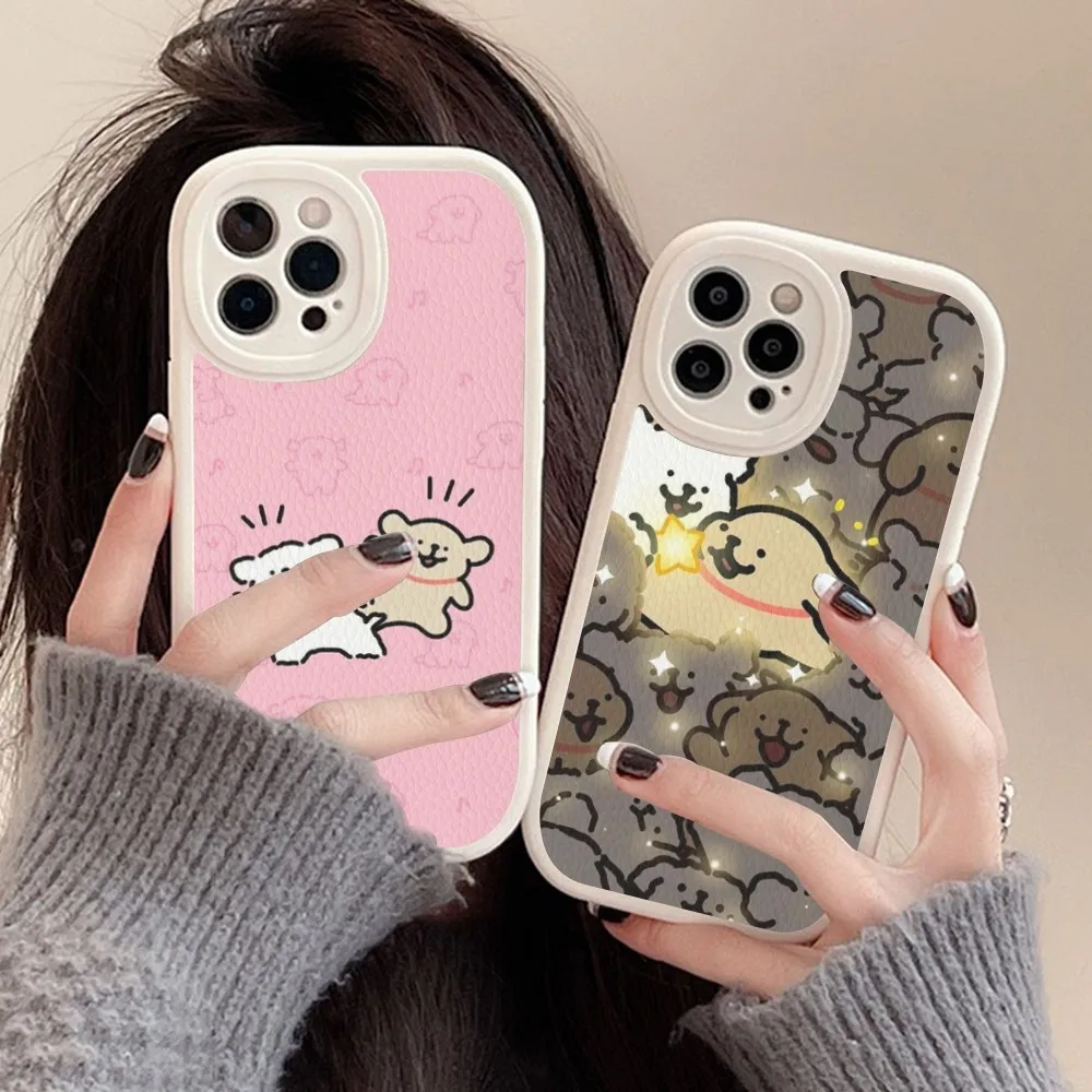 

Scribble puppy dog Phone Case Hard Leather For iPhone 14 13 12 Mini 11 14 Pro Max Xs X Xr 7 8 Plus 6 6s