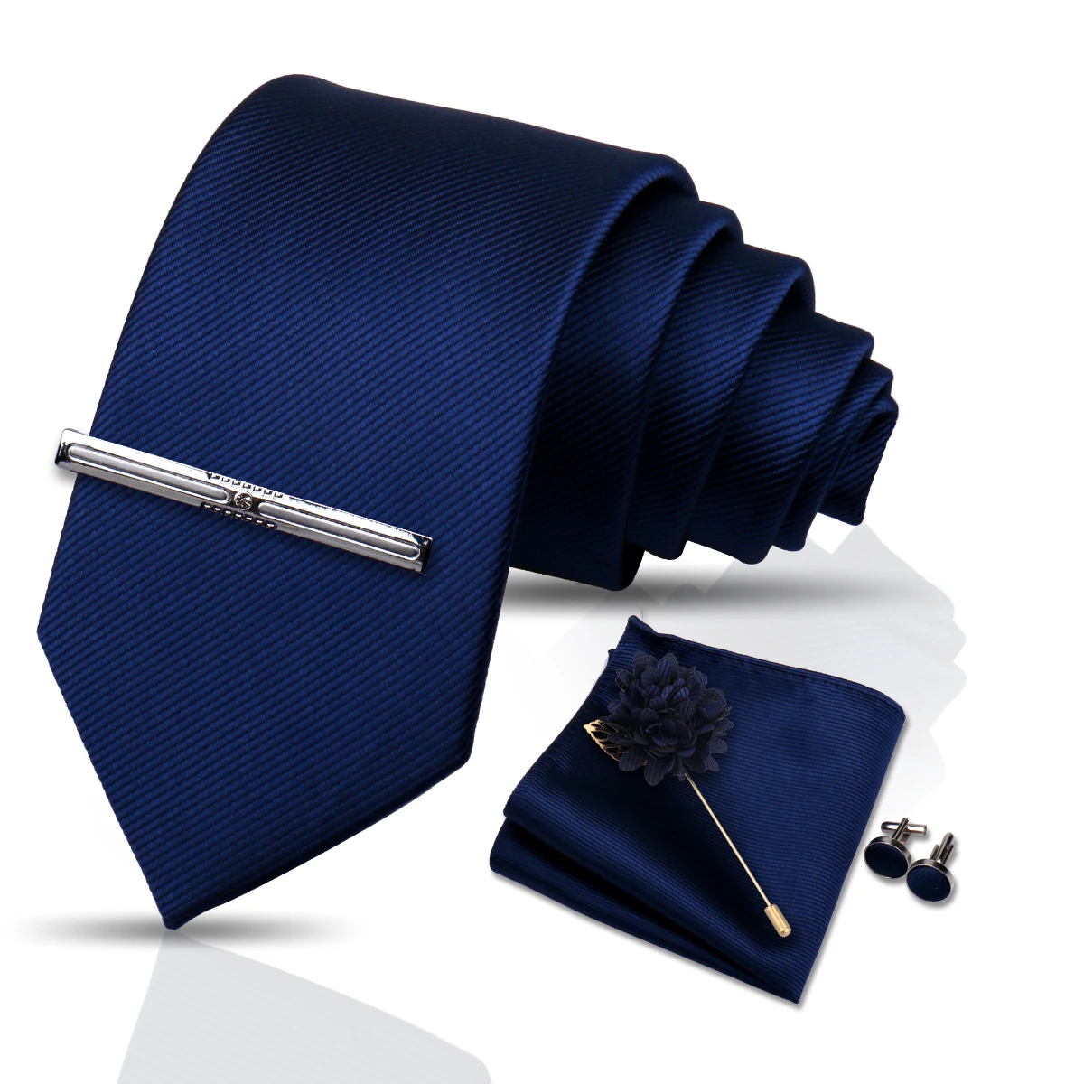 Business Ties Handkerchief Cufflink Tie clip Pin Set For Men Formal Necktie Party Wedding Accessories men accessories set