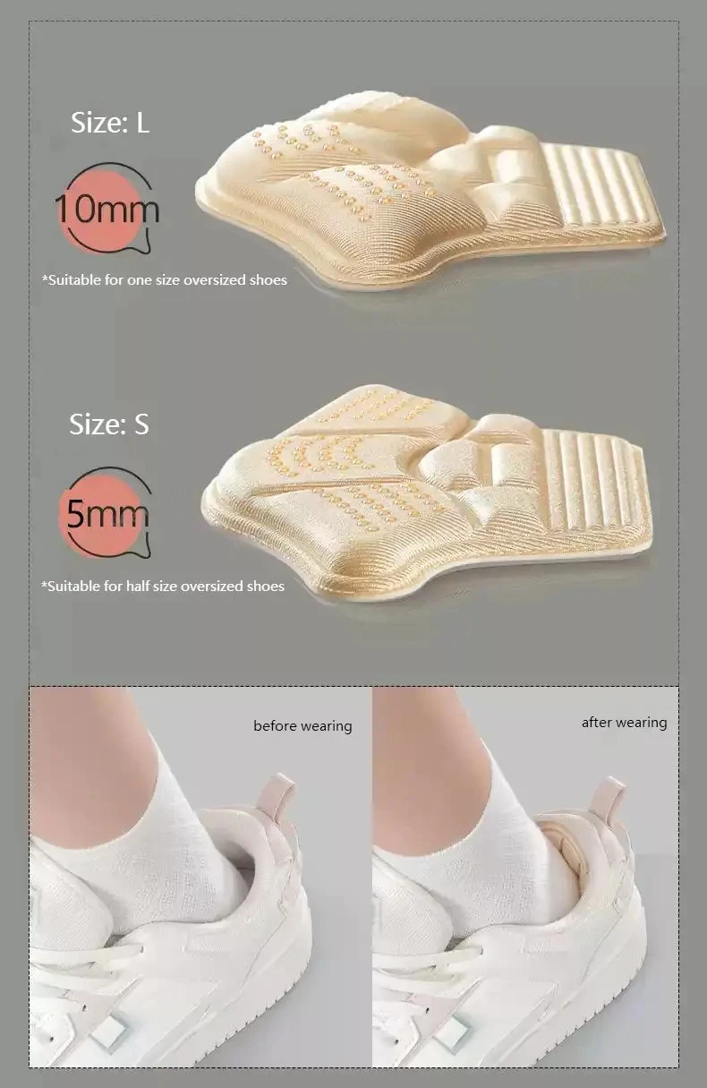 Neue Komfort-Silikon-Antirutsch-Schuheinlagen Fußschmerz-Linderer Schuheinlagen Fußpolster für Sneaker Fersenprotektoren Aufkleber – Detail 6