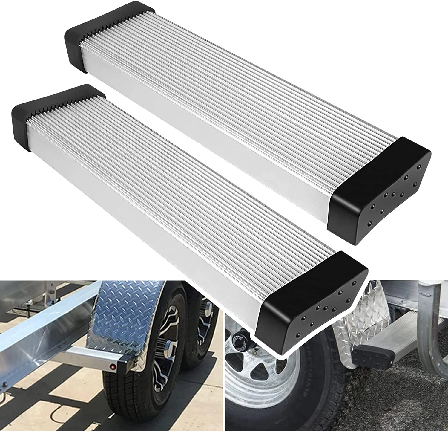 MX Boat Trailer Aluminum Fender Mounts Fit for Boat Trailer Round & Step Pad Bolt On Brackets