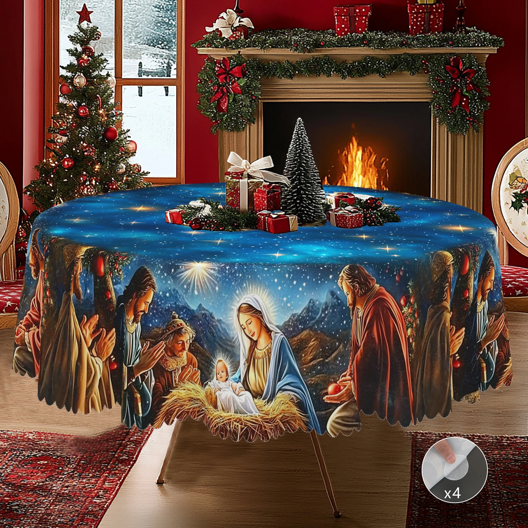 Merry Christmas Printed Tablecloth