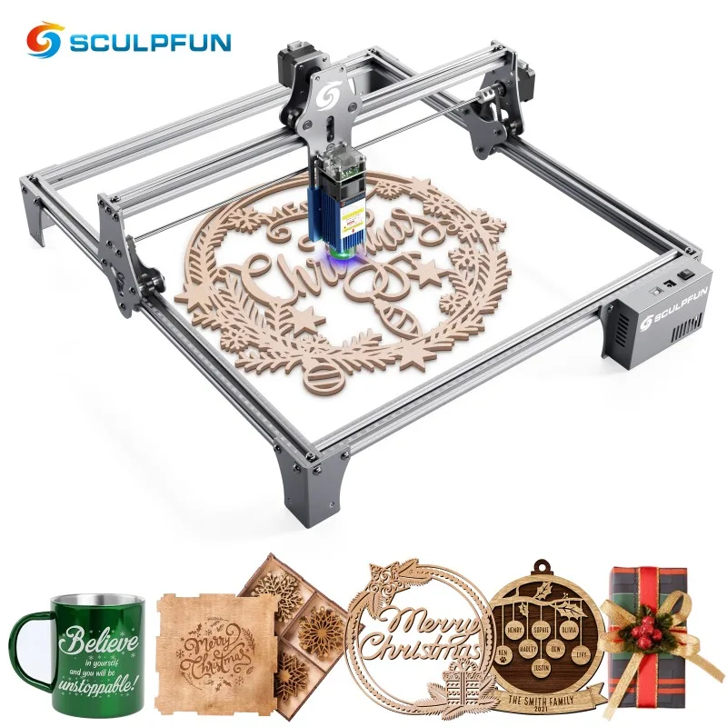 

SCULPFUN S6PRO 60W Factory Price Laser Engraving Logo Machines on Metal High Quality Mini Laser Marking Printing Machine