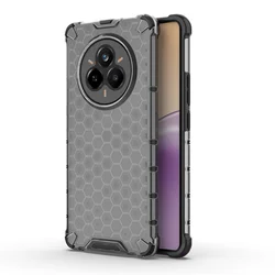 Shockproof Armor Case with Soft TPU Bumper and Clear Hard PC Cover for Realme14 Pro Plus 5G (FC-black)