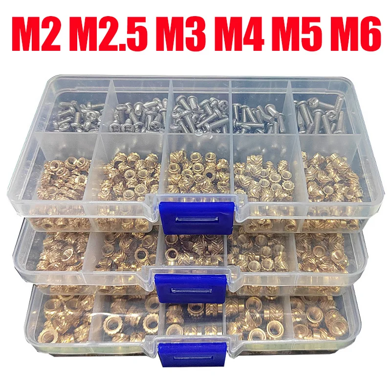 M2/M3/M4/M5 Threaded Insert Assortment Box 1 set