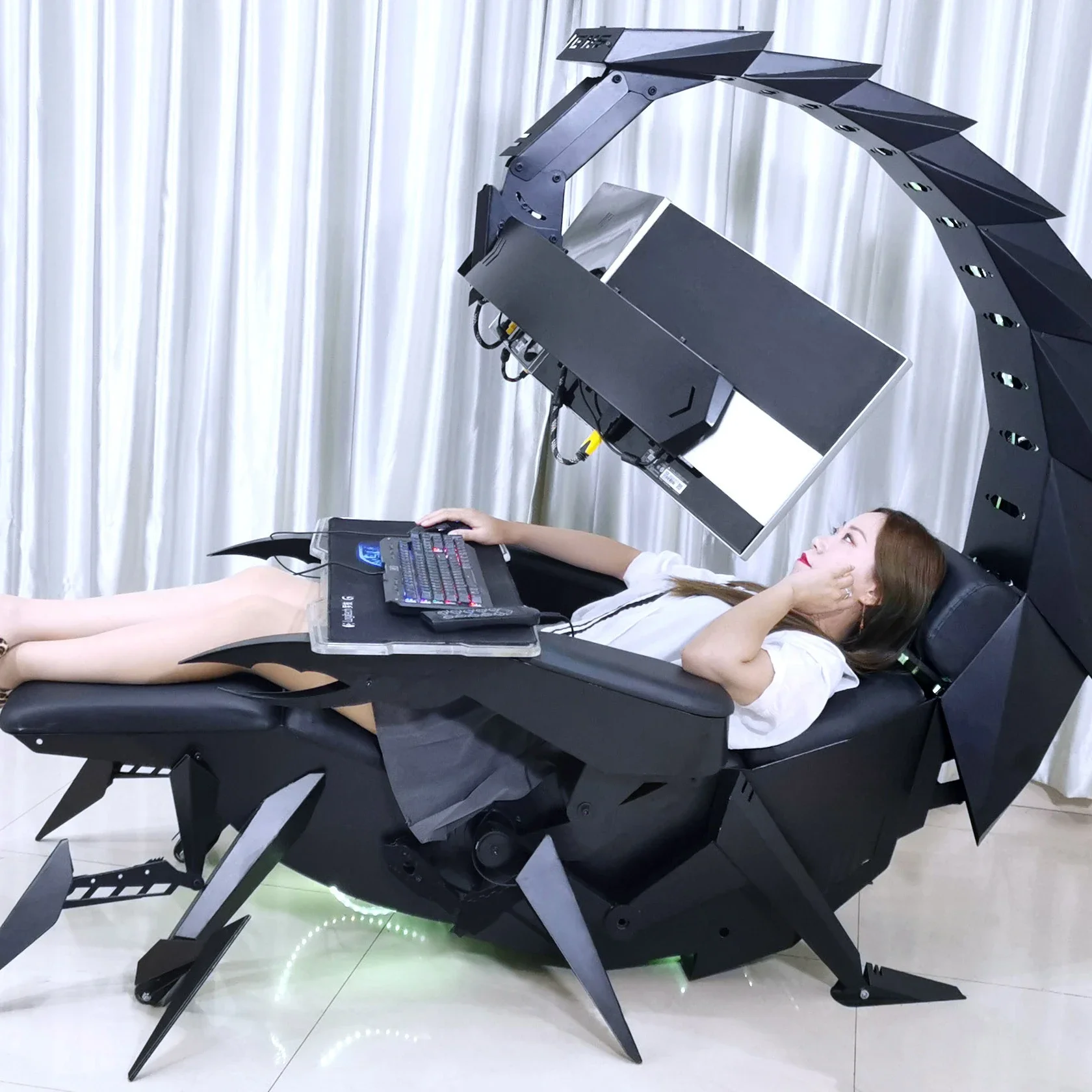Hot selling zero gravity CLUVENS Scorpion PC gaming chair cockpit