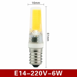 Set of 4 LED Light Bulbs - 3W/6W COB Spotlight for Chandelier - Cold/Warm White (Warm white)
