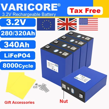 Grade A 3.2V 280AH 340Ah Battery LiFePO4 Lithium iron phospha for 12V 24V 4S E-scooter RV Solar Energy storage system Duty-free