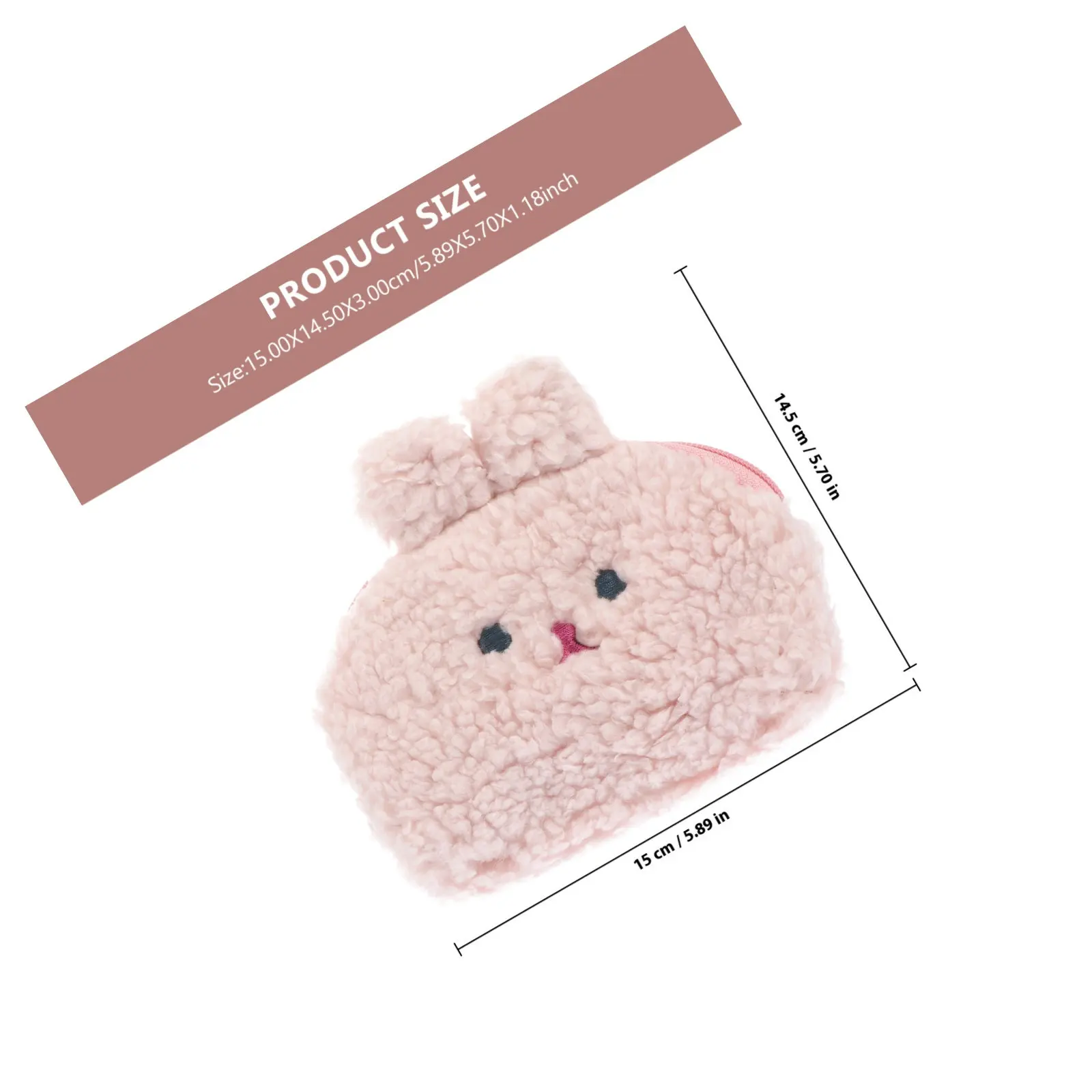 토끼 껍질 가방 휴대용 지갑 강력한 내마모성 클래식 완벽한 선물 친구 어린이 여행